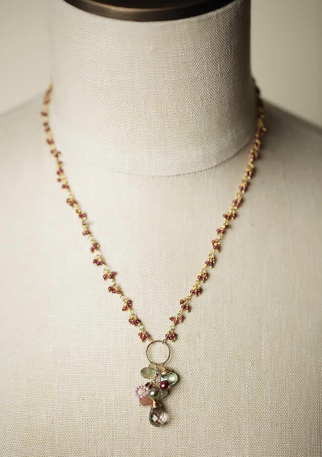 Anne Vaughan Designs - Gumdrop Fancy Garnet Gemstone Necklace